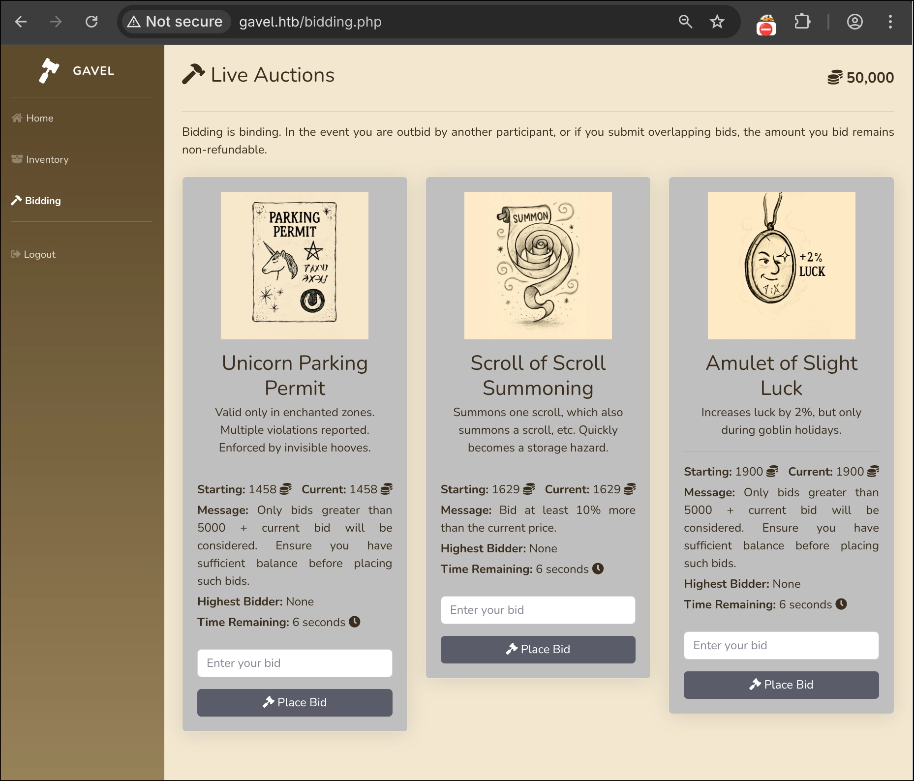 Página Bidding System